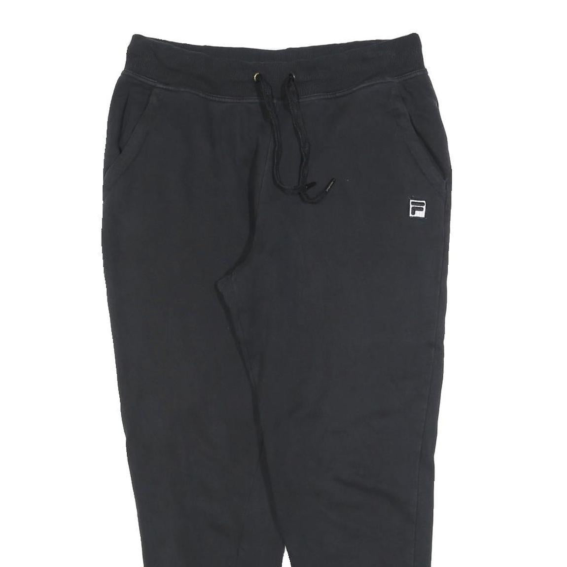 FILA Womens Joggers Black M W30 L26 Cotton Slim Tapered Fit Casual Sportswear