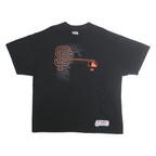 MAJESTIC Mens Black San Francisco Giants Graphic T-Shirt 2XL Short Sleeve Crew