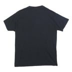 Mens Black Graphic T-Shirt S Short Sleeve Crew Neck Skull Wolf Print