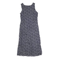 PERI PETITES Womens Navy Blue Floral Sleeveless Day Cotton Blend Midi Dress S