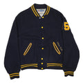 HOLLOWAY Mens Navy & Yellow Teays Valley Vikings Bomber Jacket XL Wool Blend