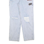 KARL KANI Womens Jeans Blue Relaxed Straight Denim Light W36 L32 Patchwork