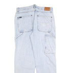 KARL KANI Womens Jeans Blue Relaxed Straight Denim Light W36 L32 Patchwork