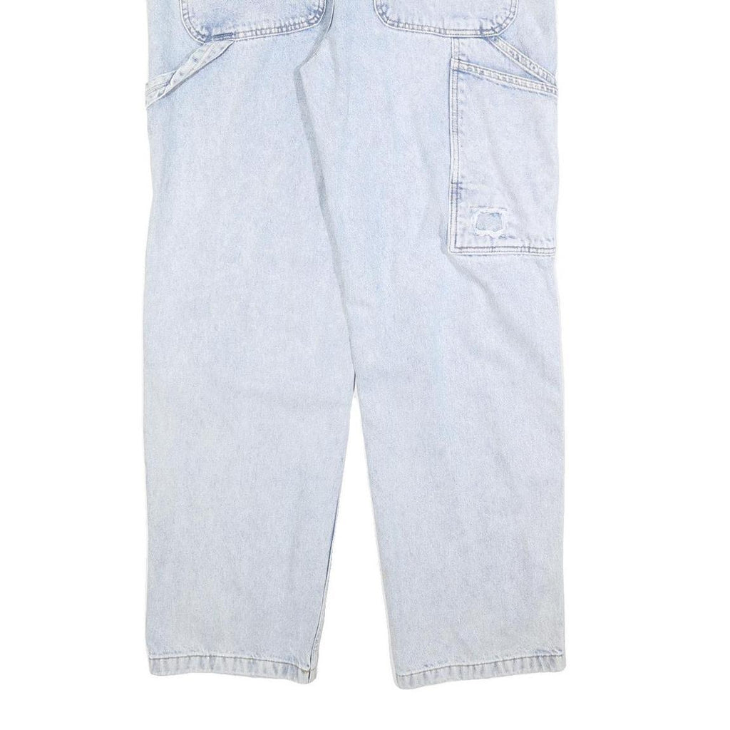 KARL KANI Womens Jeans Blue Relaxed Straight Denim Light W36 L32 Patchwork