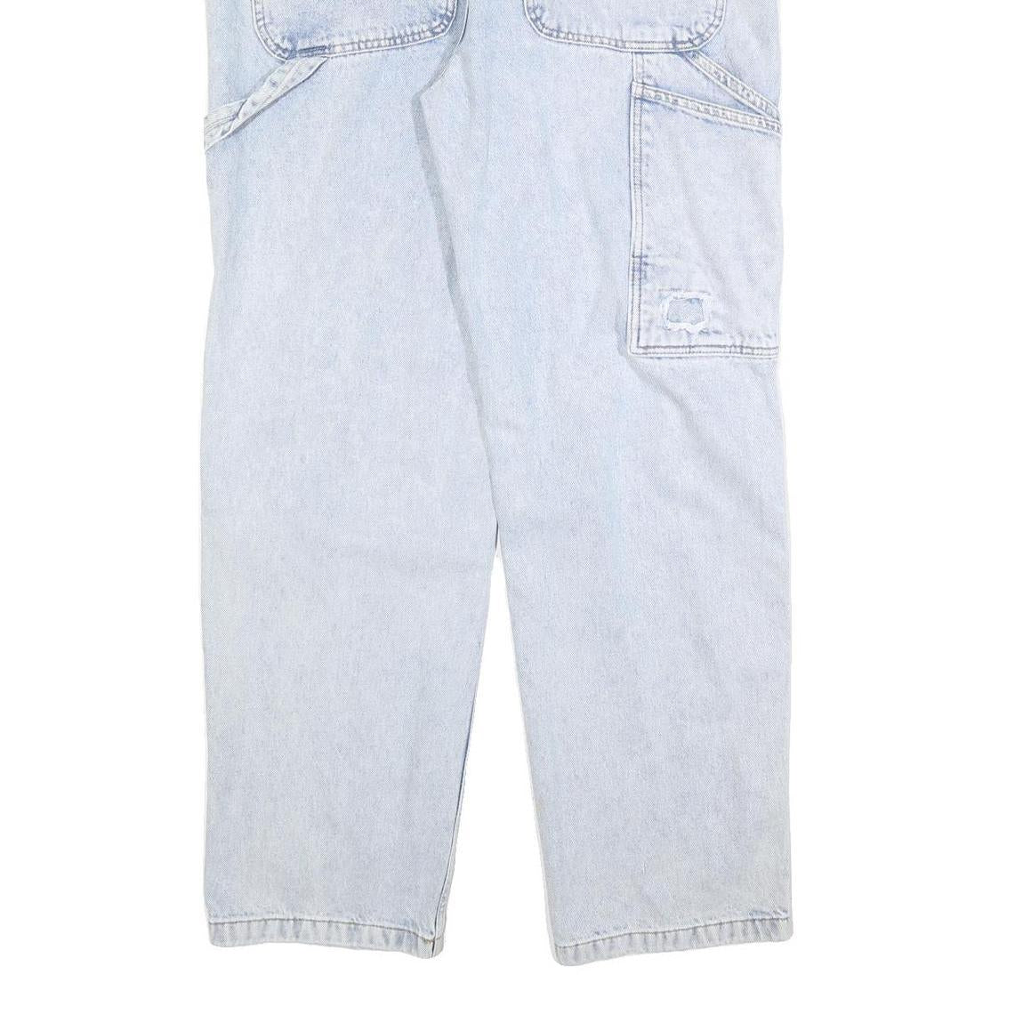 KARL KANI Womens Jeans Blue Relaxed Straight Denim Light W36 L32 Patchwork