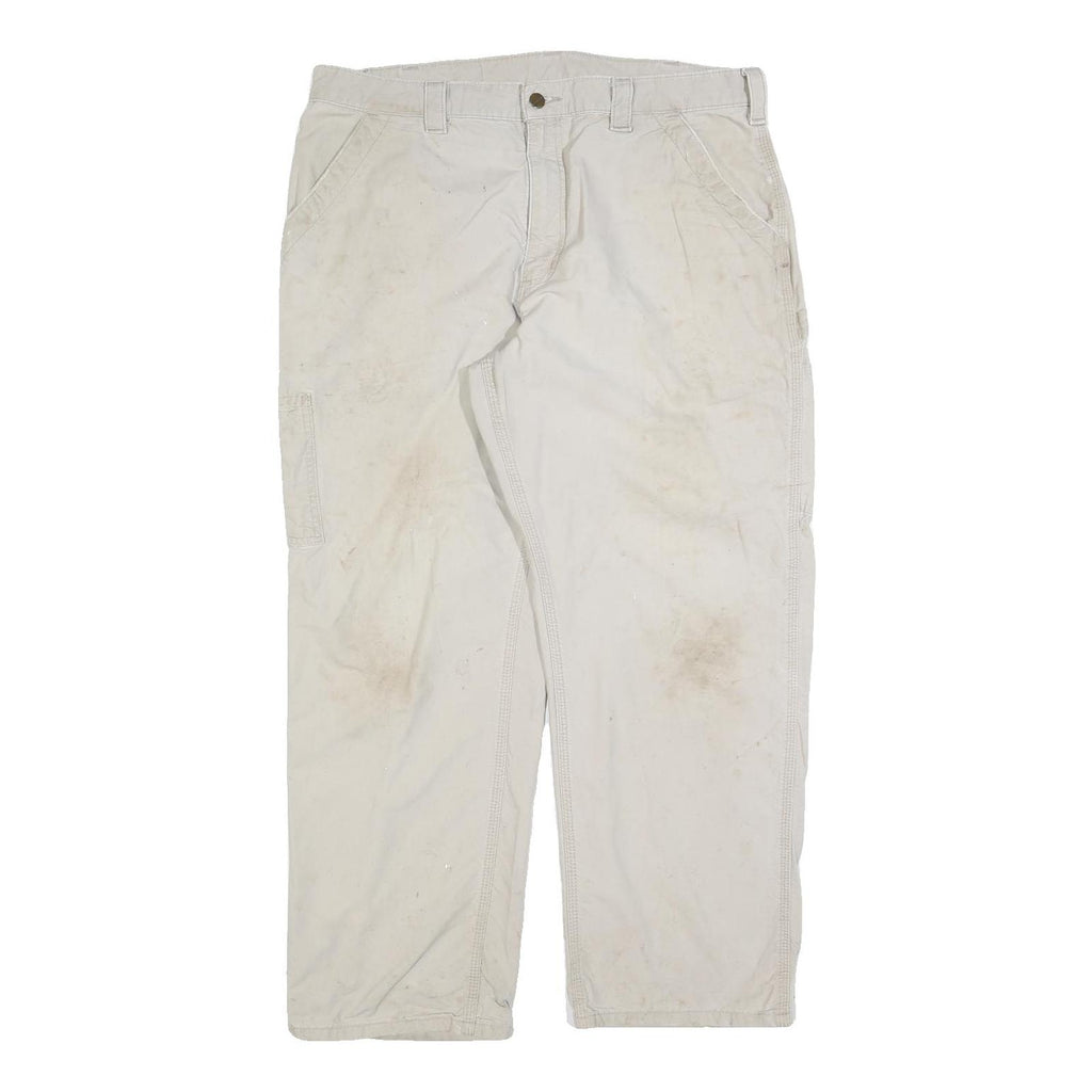 CARHARTT Mens Cotton Blend Relaxed Wide-Leg Trousers W38 L30 Workwear Cargo