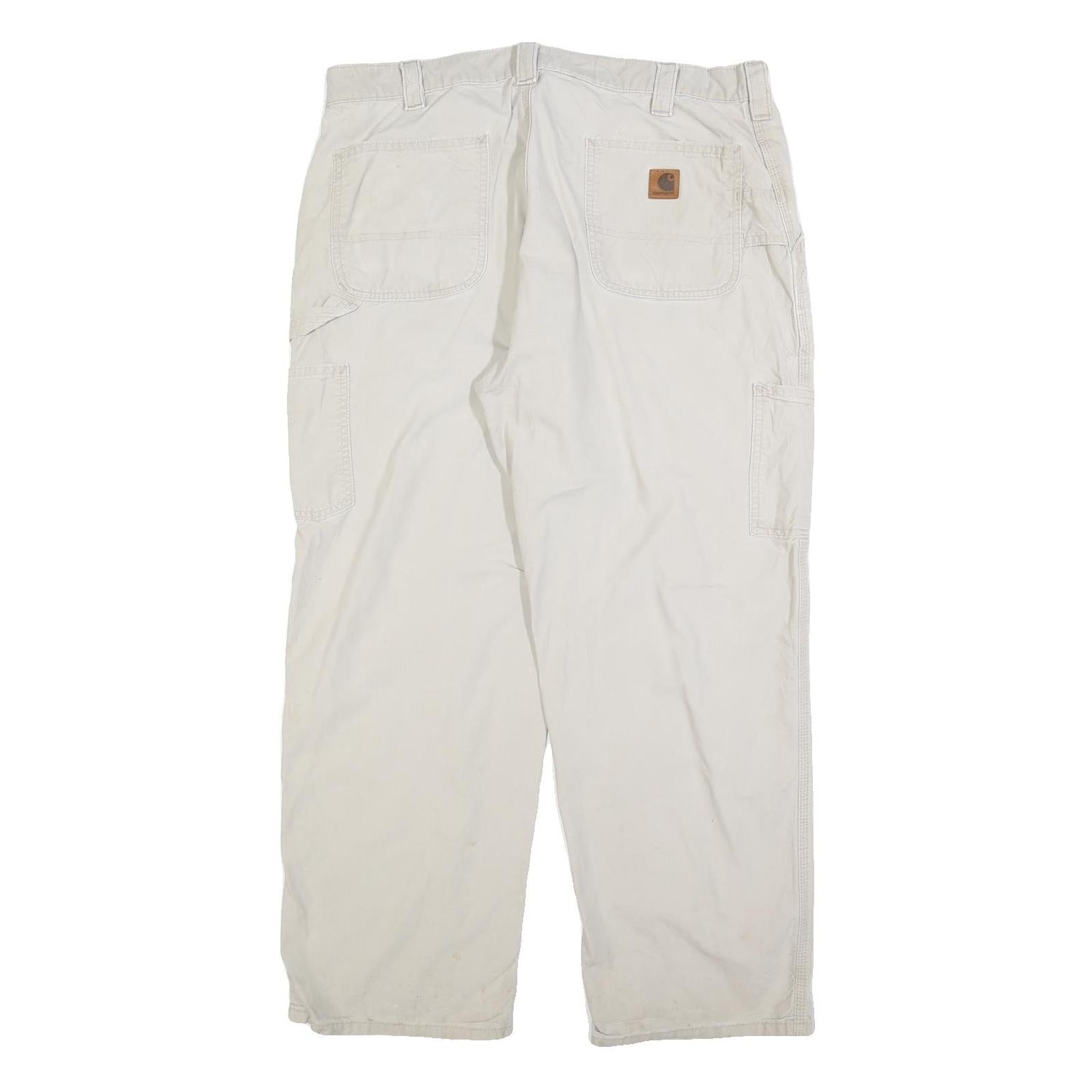 CARHARTT Mens Cotton Blend Relaxed Wide-Leg Trousers W38 L30 Workwear Cargo