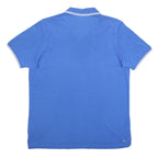 ADIDAS Mens Blue Polo Shirt XL Cotton Blend Short Sleeve Classic Logo