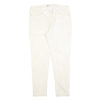 LEVI'S Womens White Slim Skinny Denim Light W33 L28 Cotton Blend Zip Jeans