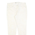 LEVI'S Womens White Slim Skinny Denim Light W33 L28 Cotton Blend Zip Jeans