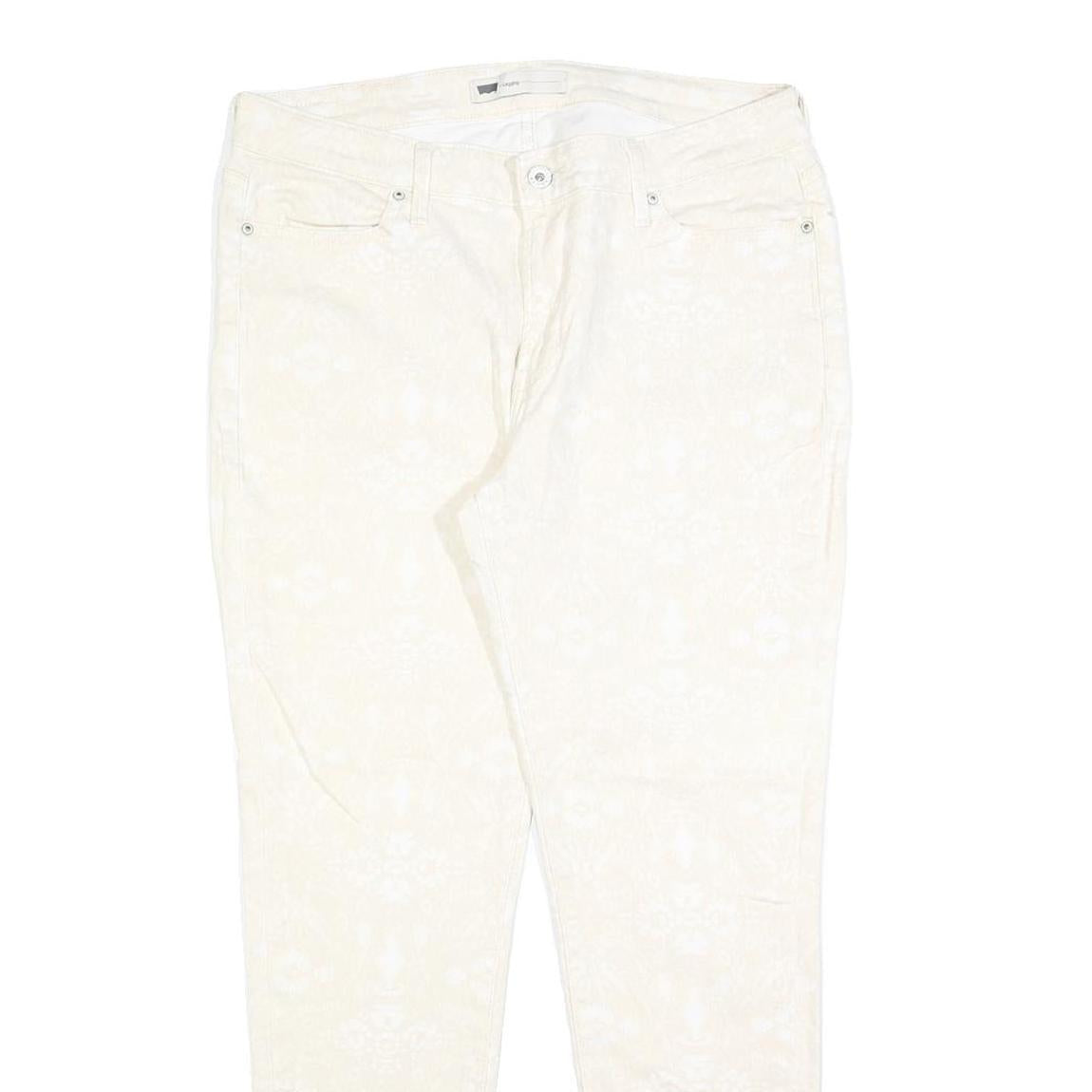 LEVI'S Womens White Slim Skinny Denim Light W33 L28 Cotton Blend Zip Jeans