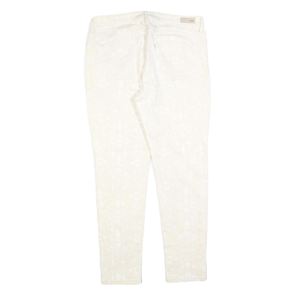 LEVI'S Womens White Slim Skinny Denim Light W33 L28 Cotton Blend Zip Jeans