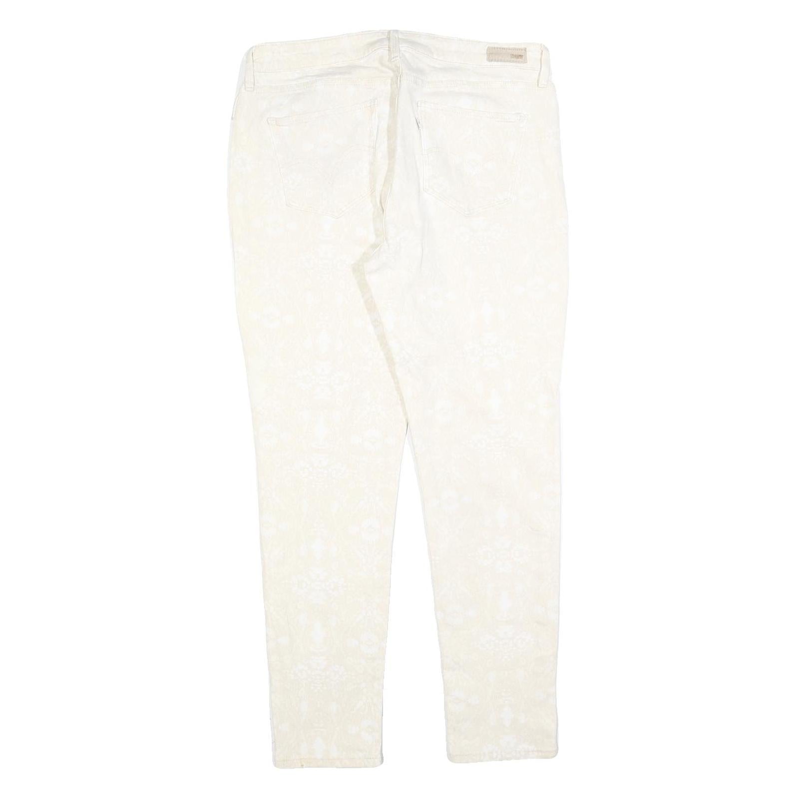 LEVI'S Womens White Slim Skinny Denim Light W33 L28 Cotton Blend Zip Jeans