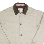 WOODSMAN ATA Mens Beige & Brown Casual Button Cotton Blend Jacket L Corduroy