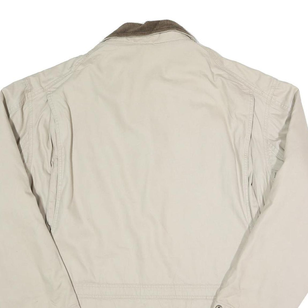 WOODSMAN ATA Mens Beige & Brown Casual Button Cotton Blend Jacket L Corduroy