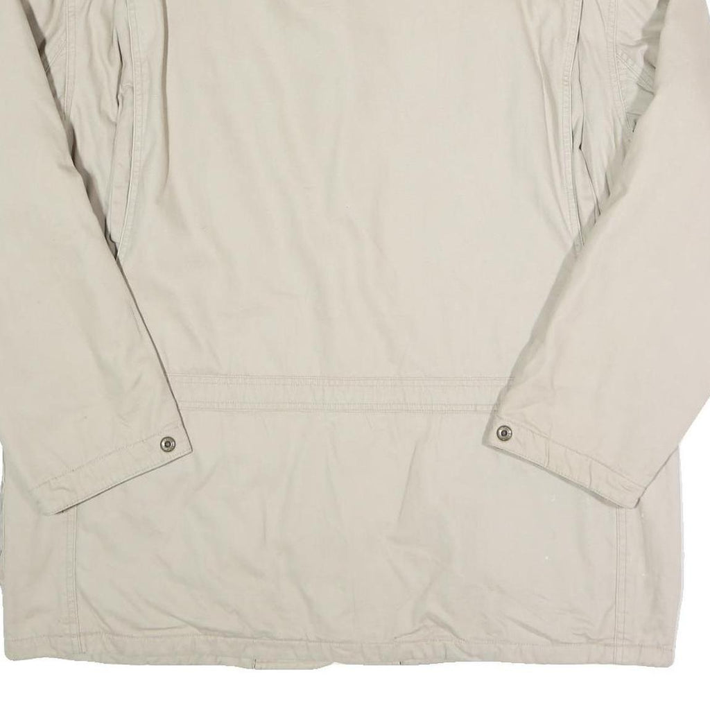 WOODSMAN ATA Mens Beige & Brown Casual Button Cotton Blend Jacket L Corduroy