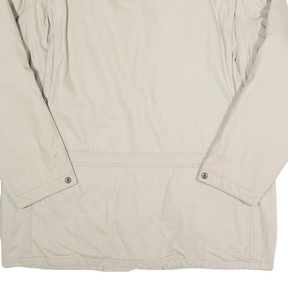 WOODSMAN ATA Mens Beige & Brown Casual Button Cotton Blend Jacket L Corduroy