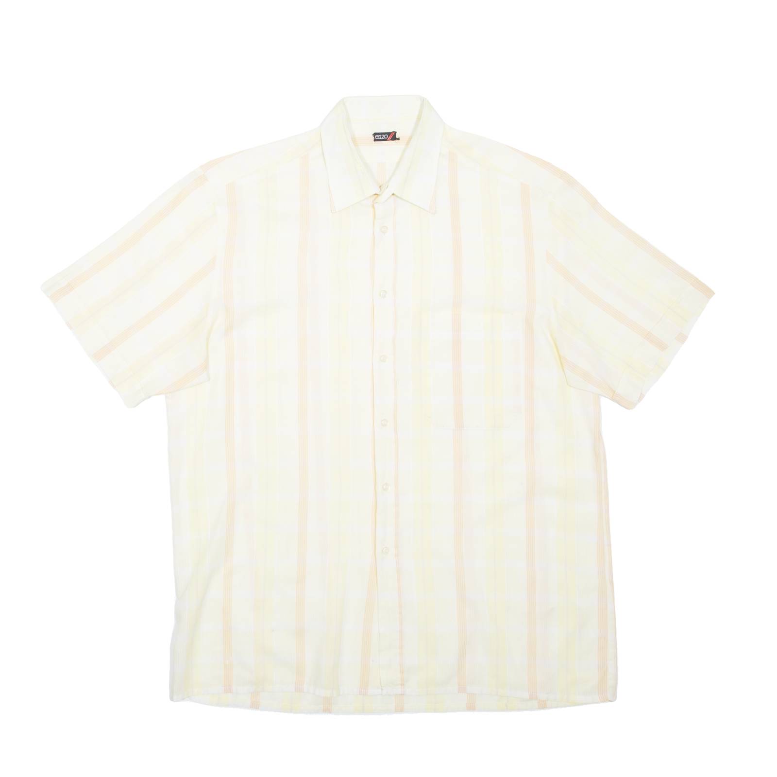 ENZO Mens Shirt Yellow Check M