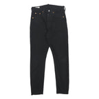 LEVI'S 501S Womens Jeans Black Slim Skinny Denim W25 L28 Button Closure