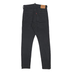 LEVI'S 501S Womens Jeans Black Slim Skinny Denim W25 L28 Button Closure
