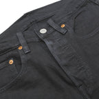 LEVI'S 501S Womens Jeans Black Slim Skinny Denim W25 L28 Button Closure
