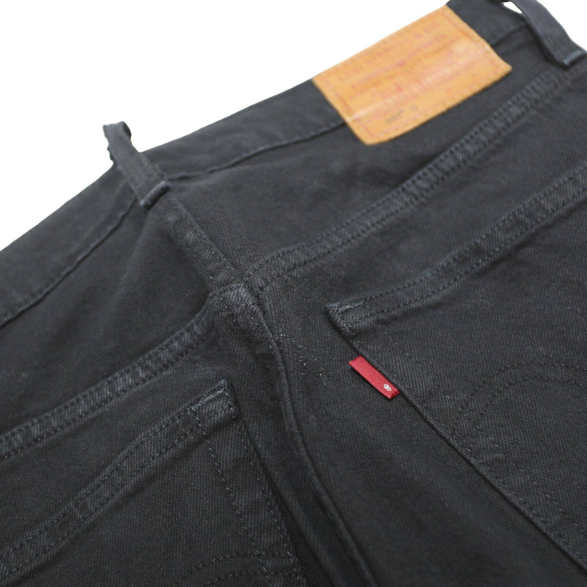 LEVI'S 501S Womens Jeans Black Slim Skinny Denim W25 L28 Button Closure