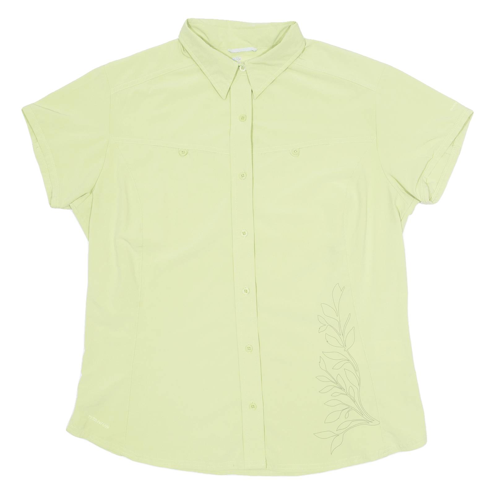 COLUMBIA Womens Plain Shirt Green XL