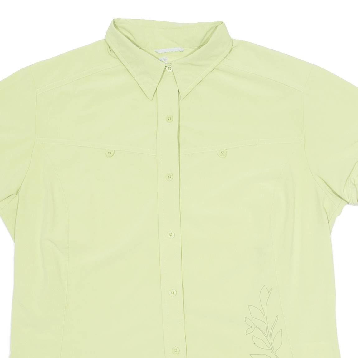 COLUMBIA Womens Plain Shirt Green XL