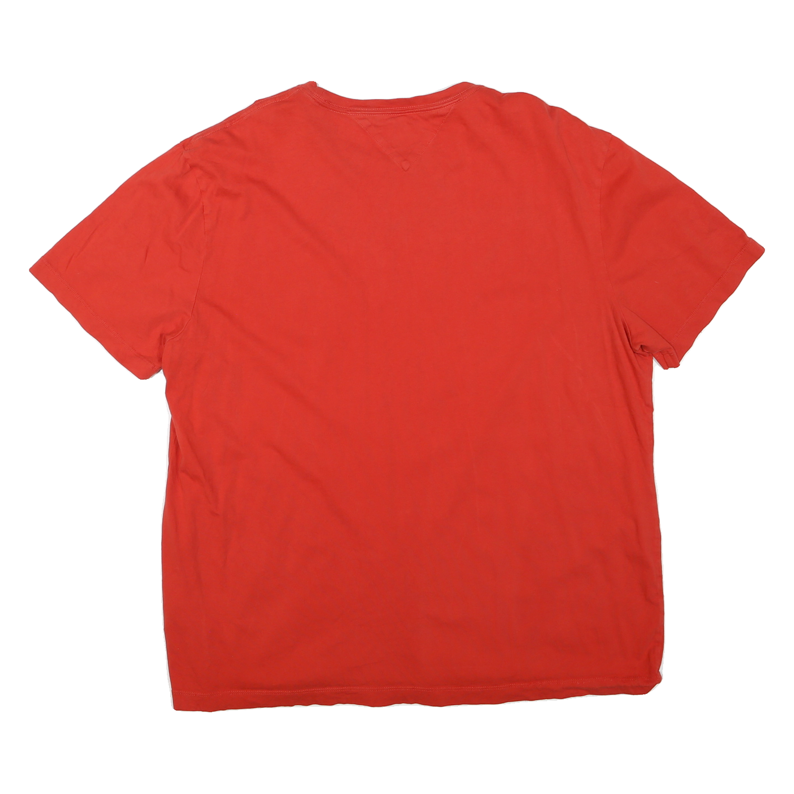 TOMMY HILFIGER Mens Red Pocket T-Shirt XL Short Sleeve Crew Neck Cotton Blend