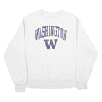 CHAMPION REVERSE WEAVE Mens White Washington Crew Neck L Sweatshirt Cotton Blend