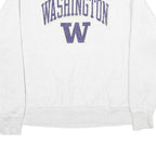 CHAMPION REVERSE WEAVE Mens White Washington Crew Neck L Sweatshirt Cotton Blend