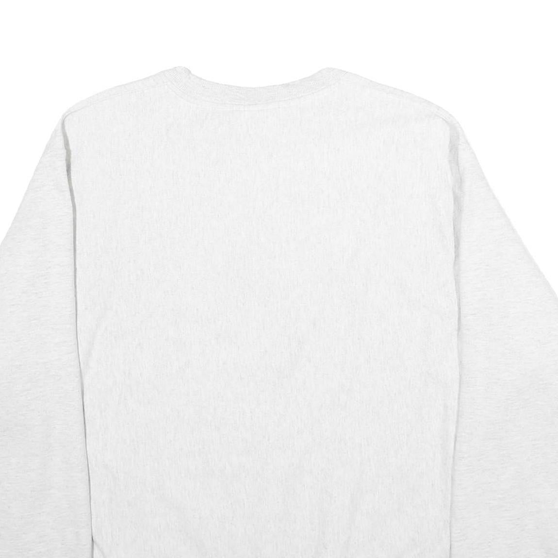 CHAMPION REVERSE WEAVE Mens White Washington Crew Neck L Sweatshirt Cotton Blend