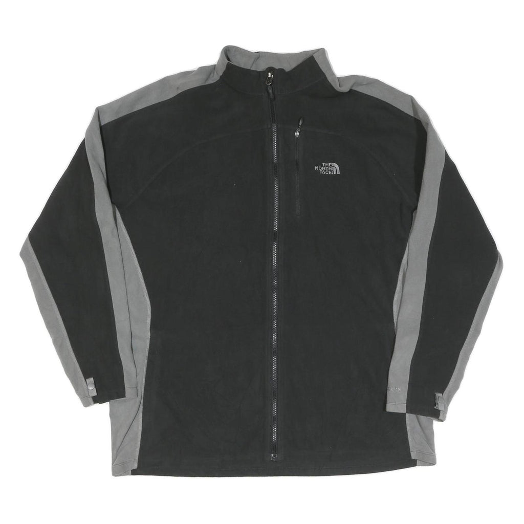 THE NORTH FACE Mens Black & Grey Zip Jacket 2XL Cotton Blend Outdoor Casual