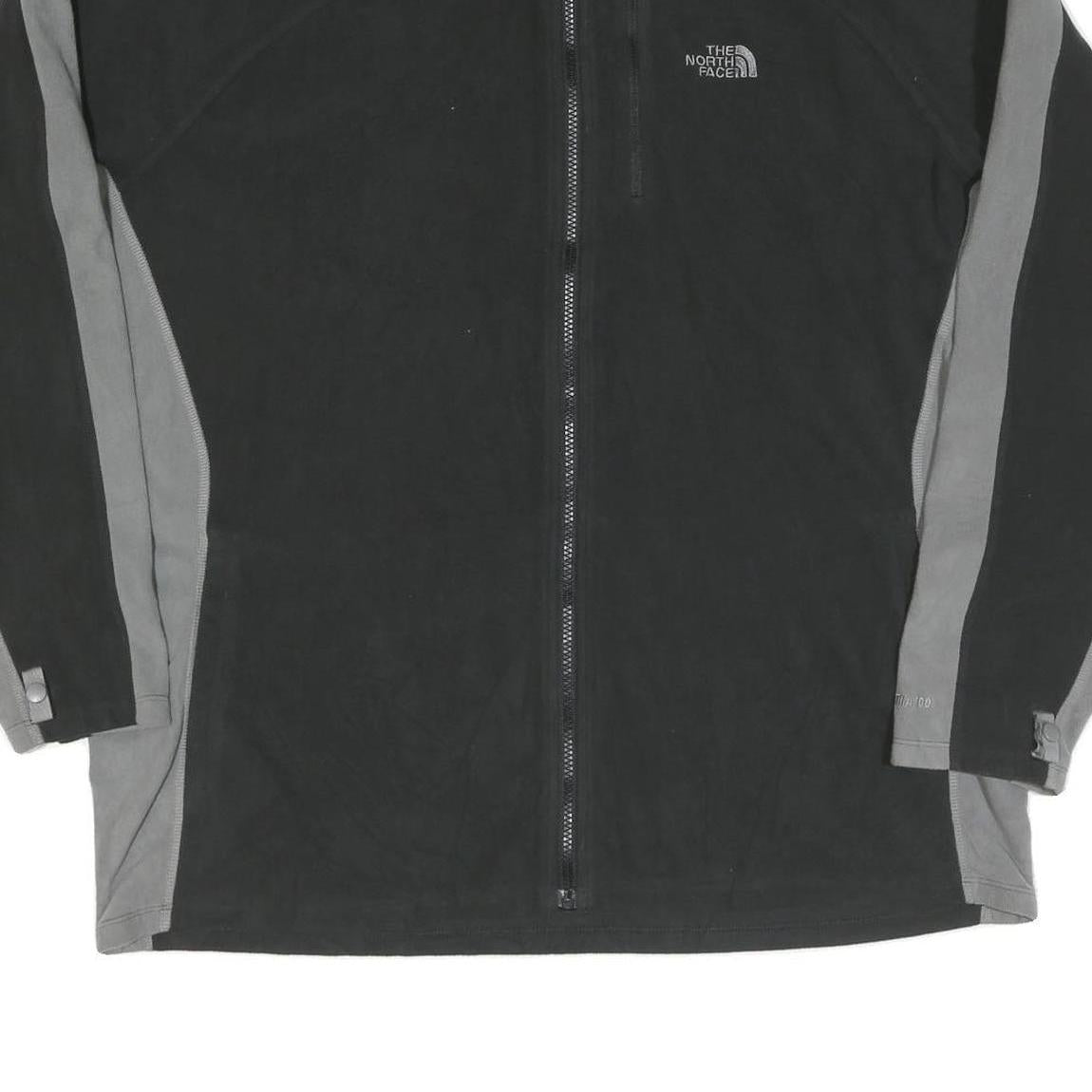 THE NORTH FACE Mens Black & Grey Zip Jacket 2XL Cotton Blend Outdoor Casual