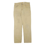 CARHARTT Mens Cotton Blend Beige Regular Fit Straight Leg Trousers W31 L32