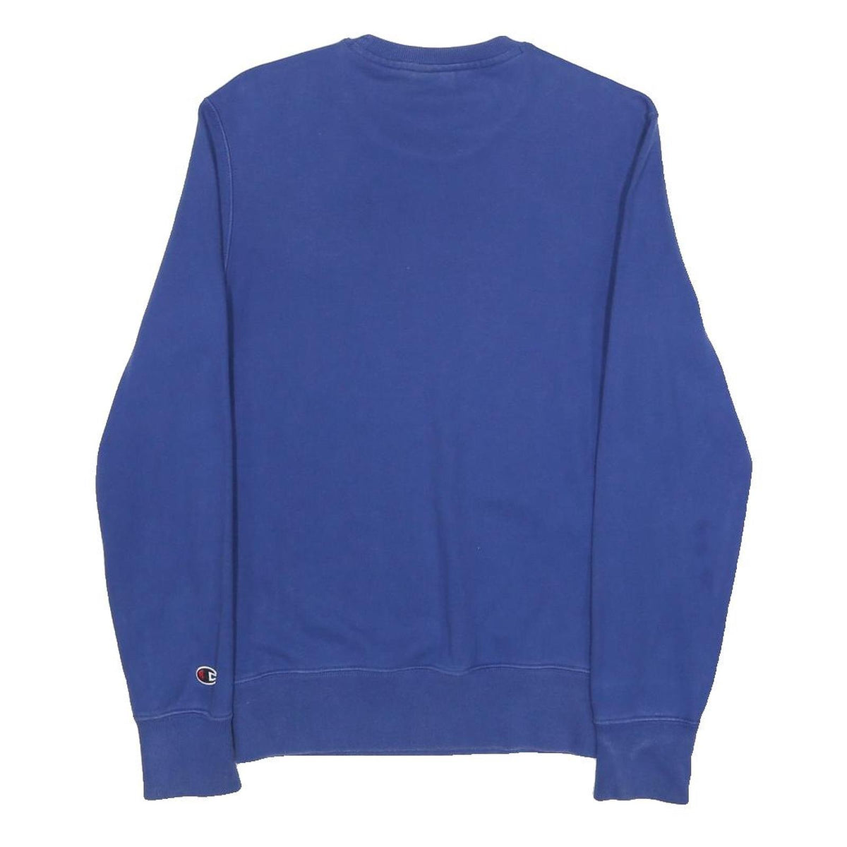 CHAMPION Womens Blue Sweatshirt Crew Neck XS Cotton Blend Pullover Logo