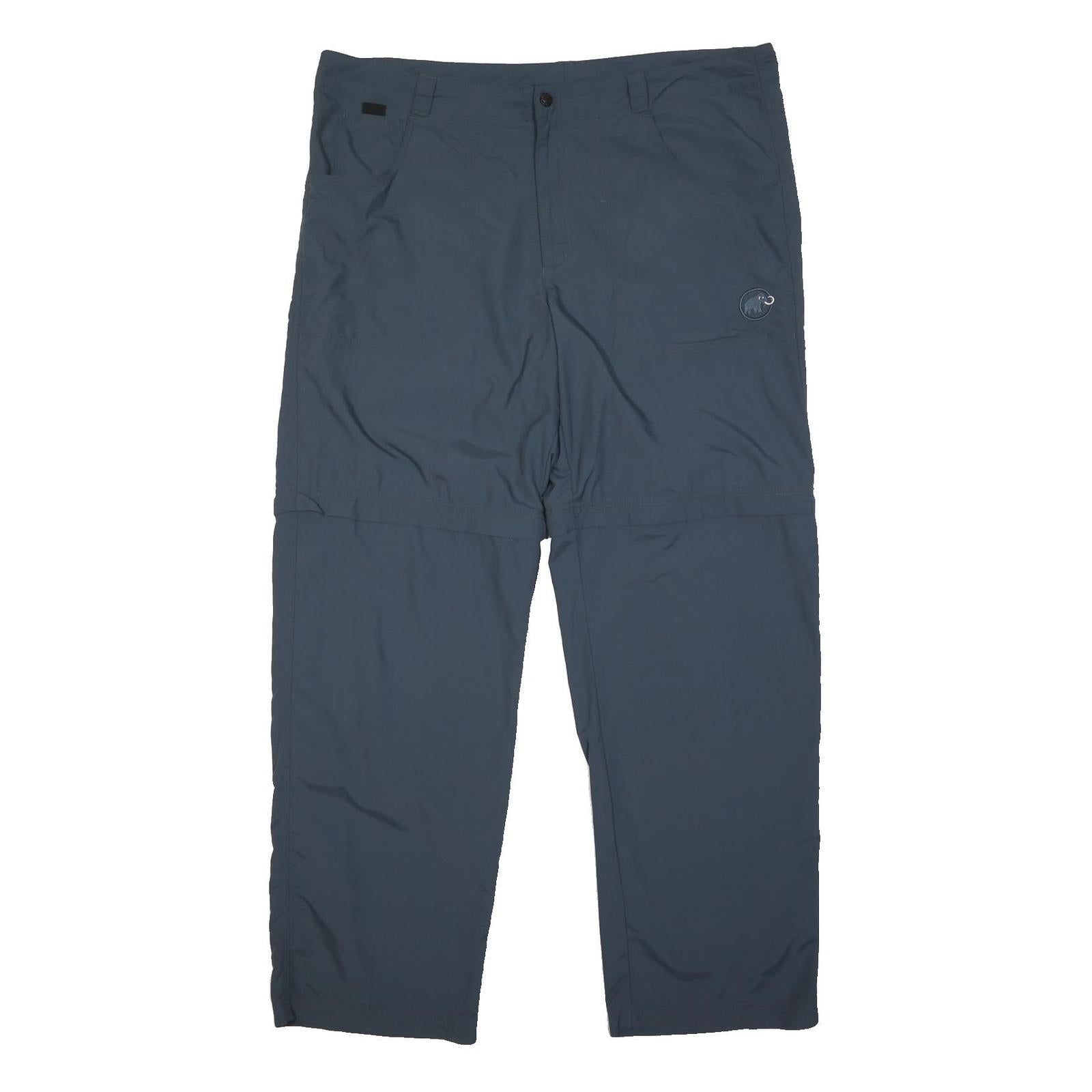 MAMMUT Mens Nylon Blue Regular Fit Button Trousers W42 L32 Outdoor Casual