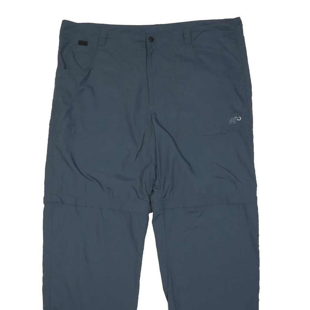 MAMMUT Mens Nylon Blue Regular Fit Button Trousers W42 L32 Outdoor Casual