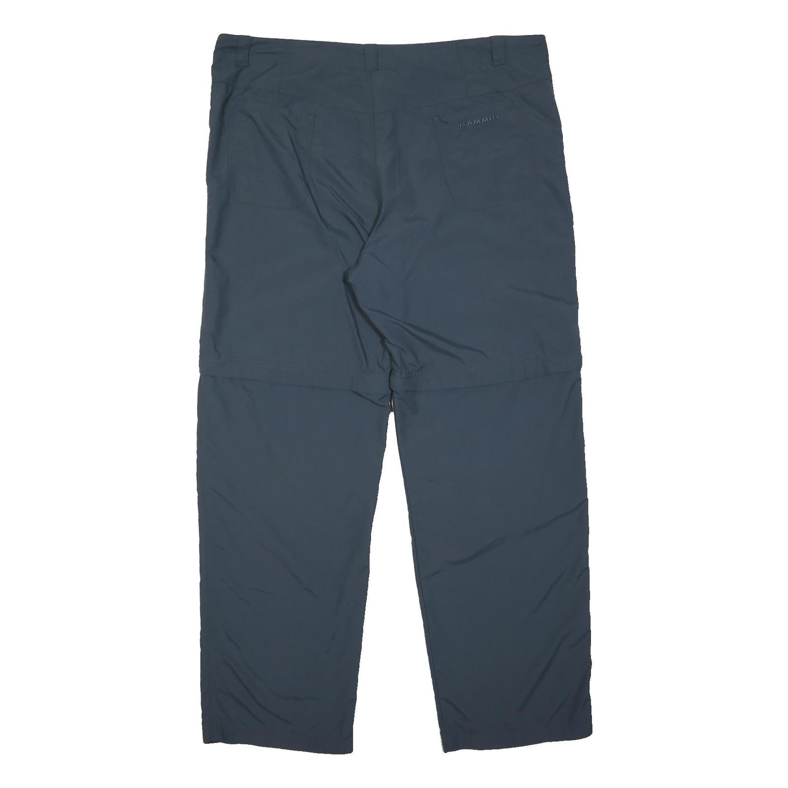 MAMMUT Mens Nylon Blue Regular Fit Button Trousers W42 L32 Outdoor Casual