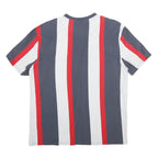 KARL KANI Mens Blue & Red & White Graphic T-Shirt L Short Sleeve Crew Neck