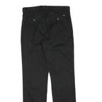 TOMMY HILFIGER Mens Cotton Blend Black Regular Fit Straight Leg Trousers W30 L32