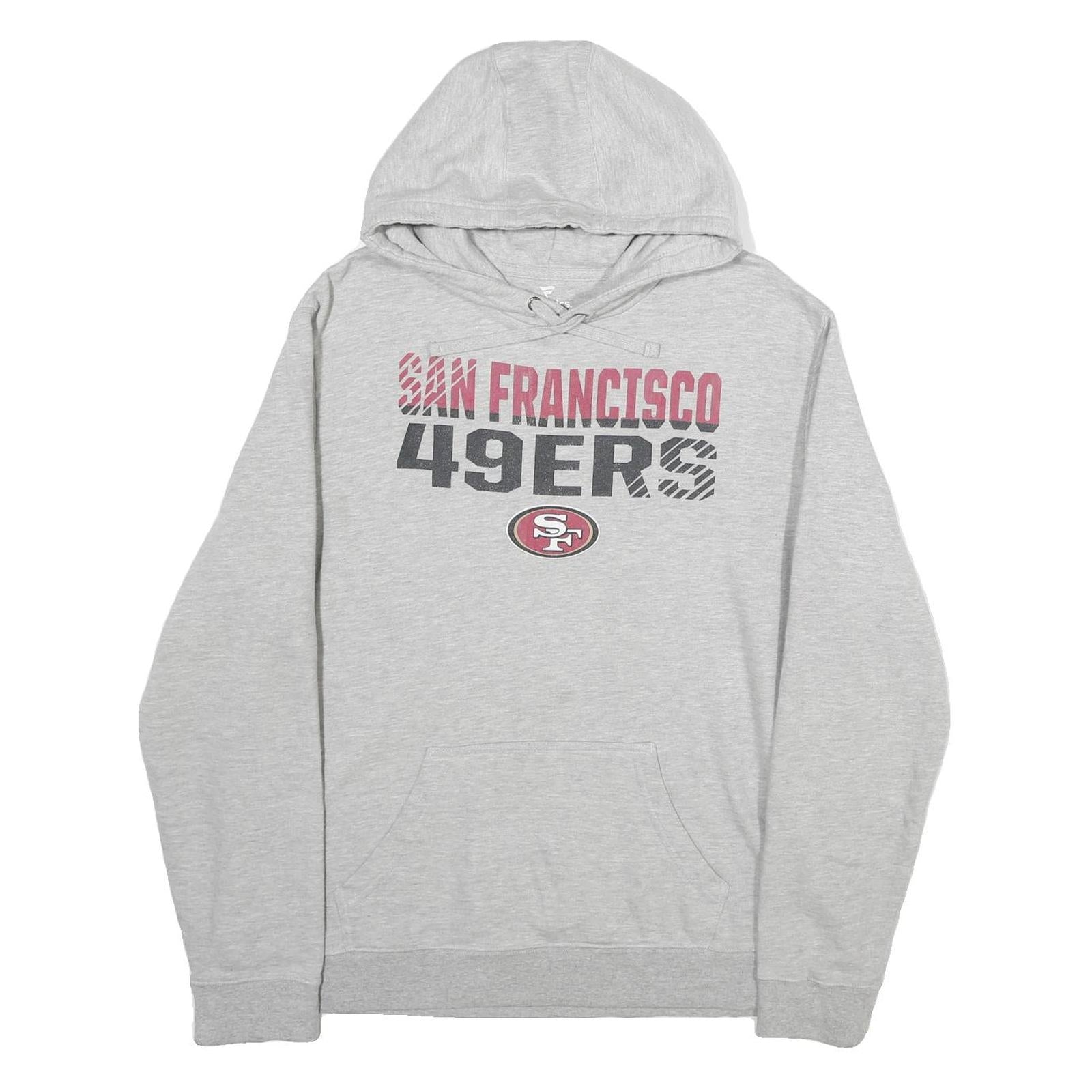 FANATICS Mens Grey San Francisco 49ers Pullover Hoodie M Cotton Sportswear