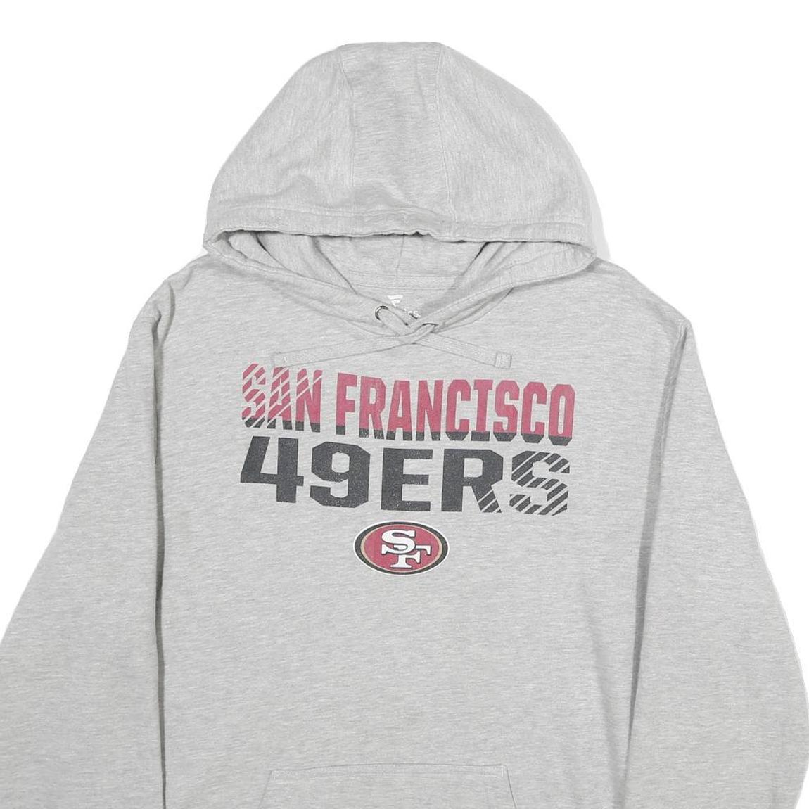 FANATICS Mens Grey San Francisco 49ers Pullover Hoodie M Cotton Sportswear