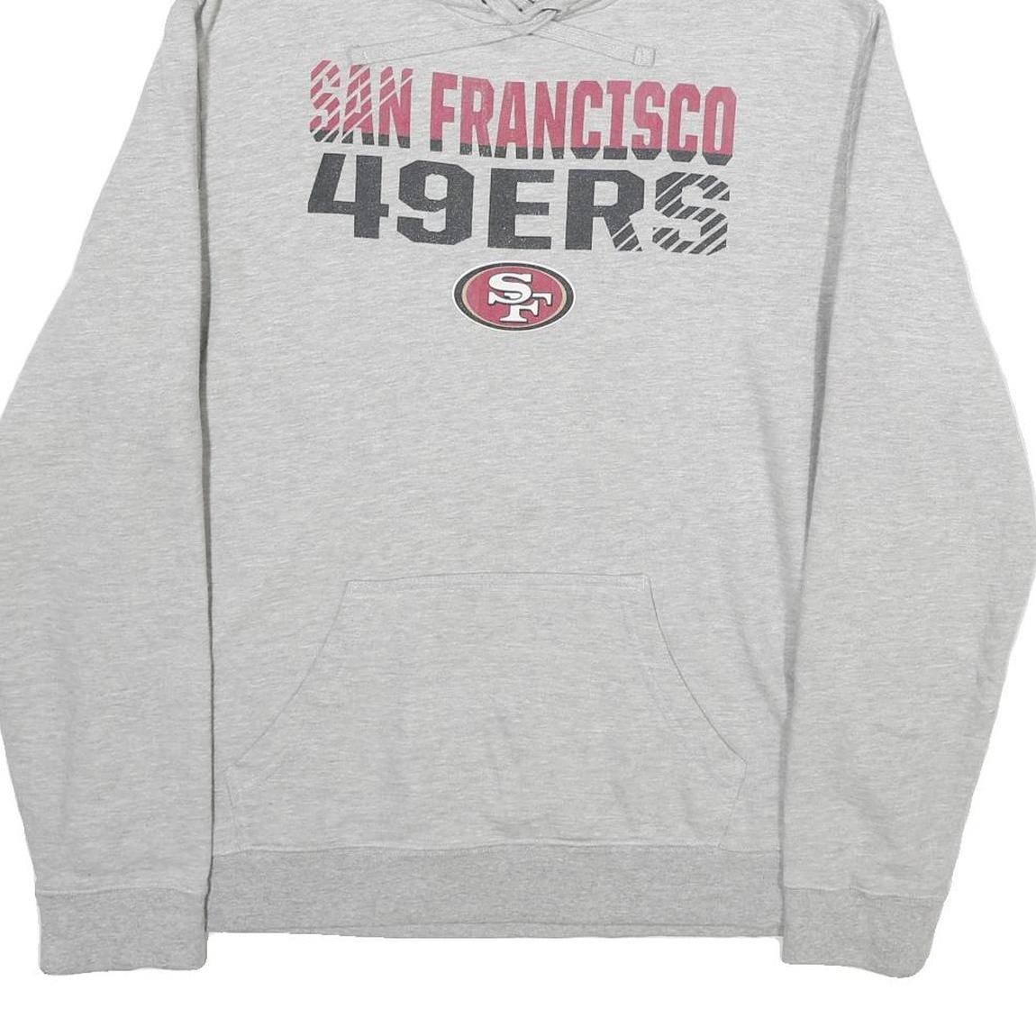 FANATICS Mens Grey San Francisco 49ers Pullover Hoodie M Cotton Sportswear