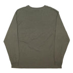 CARHARTT Mens Grey Graphic T-Shirt L Long Sleeve Crew Neck Cotton Blend Casual
