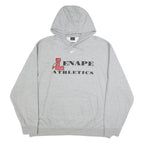 NIKE Mens Grey Lenape Athletics Pullover Hoodie 2XL Cotton Blend