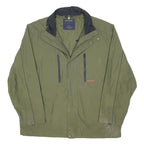 NAUTICA Mens Olive Green Outdoor Jacket L Polyester Blend Zip Plain Lightweight