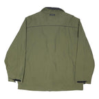 NAUTICA Mens Olive Green Outdoor Jacket L Polyester Blend Zip Plain Lightweight