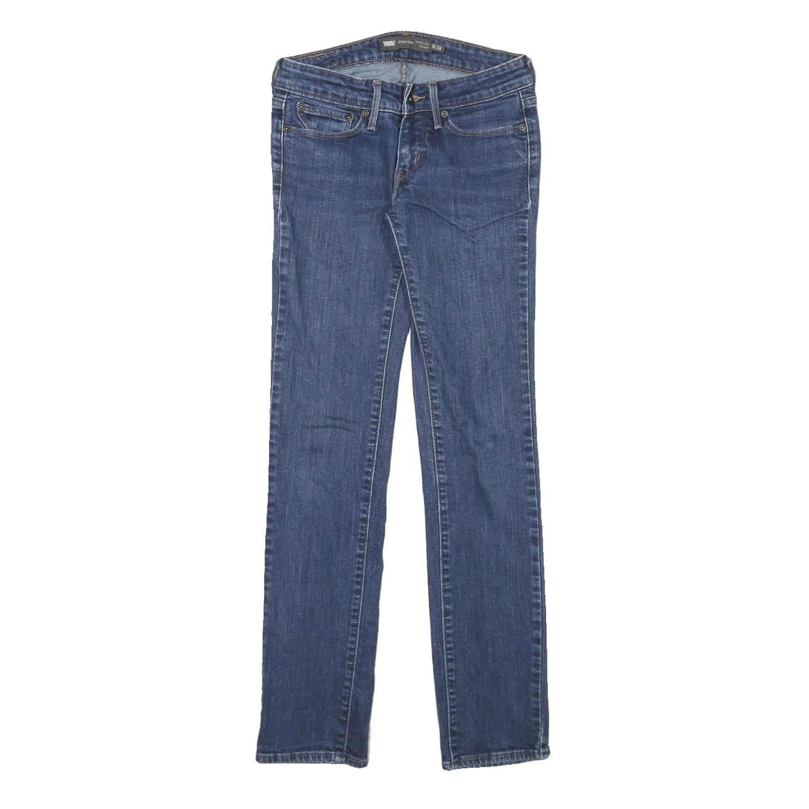 LEVI'S Womens Jeans Blue Regular Straight Denim Medium W26 L28 Classic Style