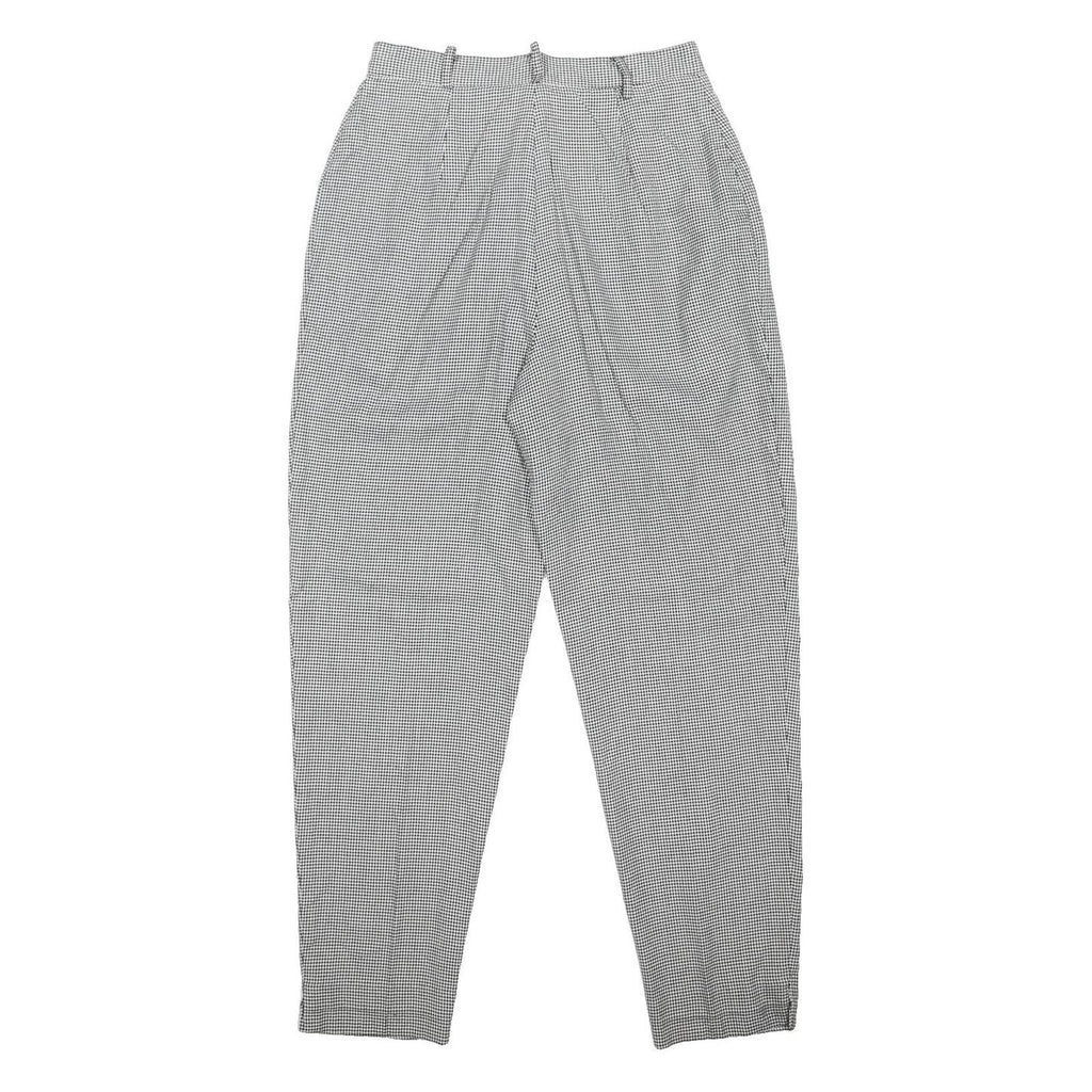 PAUL HARRIS Womens Regular Black & White Check Trousers W27 L29 Stylish